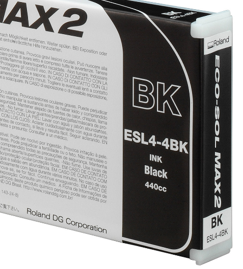 CARTUCHO TINTA ROLAND ECOSOLMAX 2 BK ECOS. NEGRO 440ml.