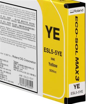 CARTUCHO TINTA ROLAND ECOSOLMAX 3 ECOS.AMARILLO 500M.L