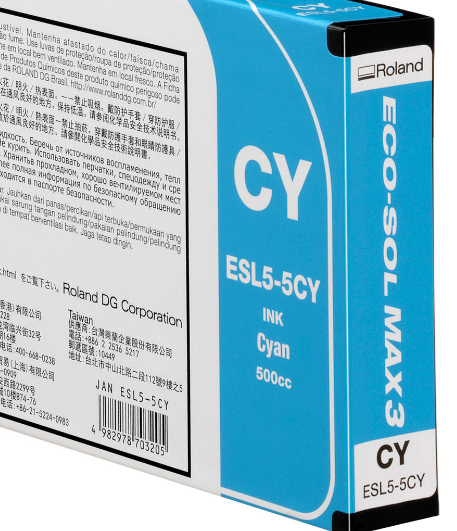 CARTUCHO TINTA ROLAND ECOSOLMAX 3 ECOS.CYAN 500ml.