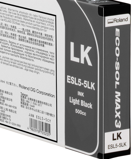 CARTUCHO TINTA ROLAND ECOSOLMAX 3 ECOS.LIGHT BLACK 500ml.