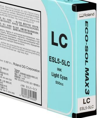 CARTUCHO TINTA ROLAND ECOSOLMAX 3 ECOS.LIGHT CYAN 500ml.