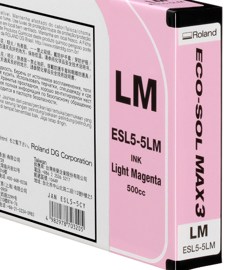CARTUCHO TINTA ROLAND ECOSOLMAX 3 ECOS.LIGHT MAGENTA 500ml.