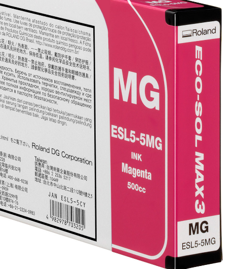 CARTUCHO TINTA ROLAND ECOSOLMAX 3 ECOS.MAGENTA 500ml.