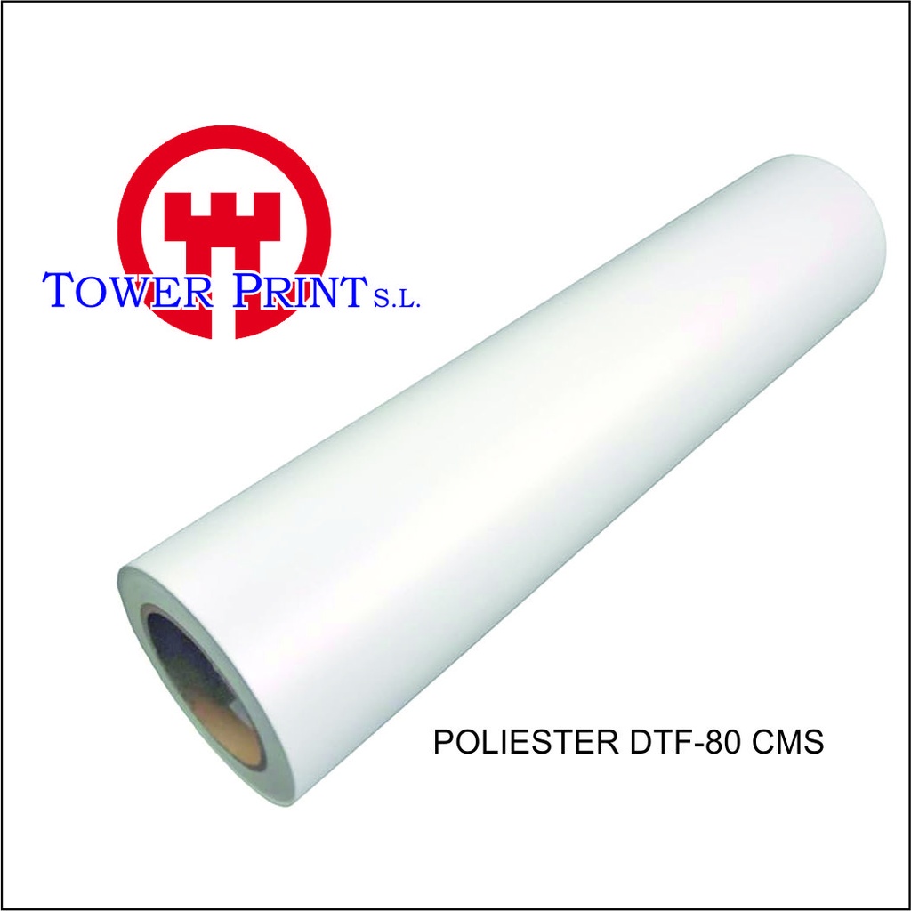 POLIESTER DTF UNIVERSAL MATE 60 X 100 MTS. PLANCHADO 140º EN 2" Y DESPEGADO EN CALIENTE