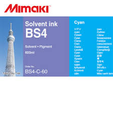 TINTA ORIGINAL MIMAKI BS4 CYAN, 600 M.L. JV / CJV