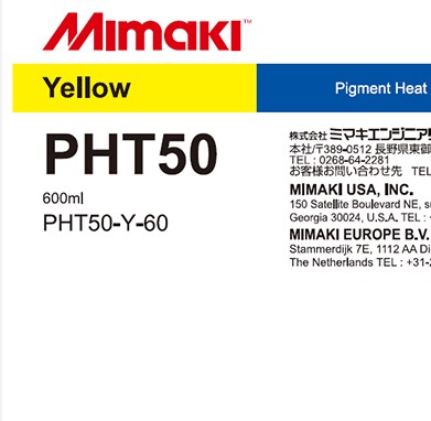 [54PHT50YE/600] BOLSA TINTA DTF MIMAKI PHT50 AMARILLO 600ML TFX150/300