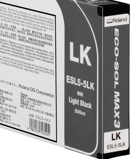 [8219292/3/L] CARTUCHO TINTA ROLAND ECOSOLMAX 3 ECOS.LIGHT BLACK 500ml.