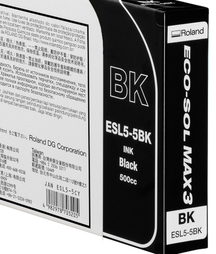 [8219292/3] CARTUCHO TINTA ROLAND ECOSOLMAX 3 ECOS.NEGRO 500ml.