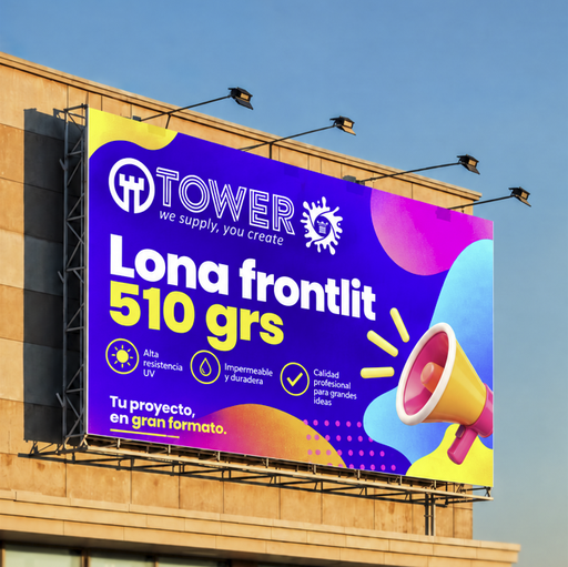 [FJFRONT510/54/30] LONA FRONTLIT SATIN 510 GRS. FUJI KNF COATED 1,37x30,bob.